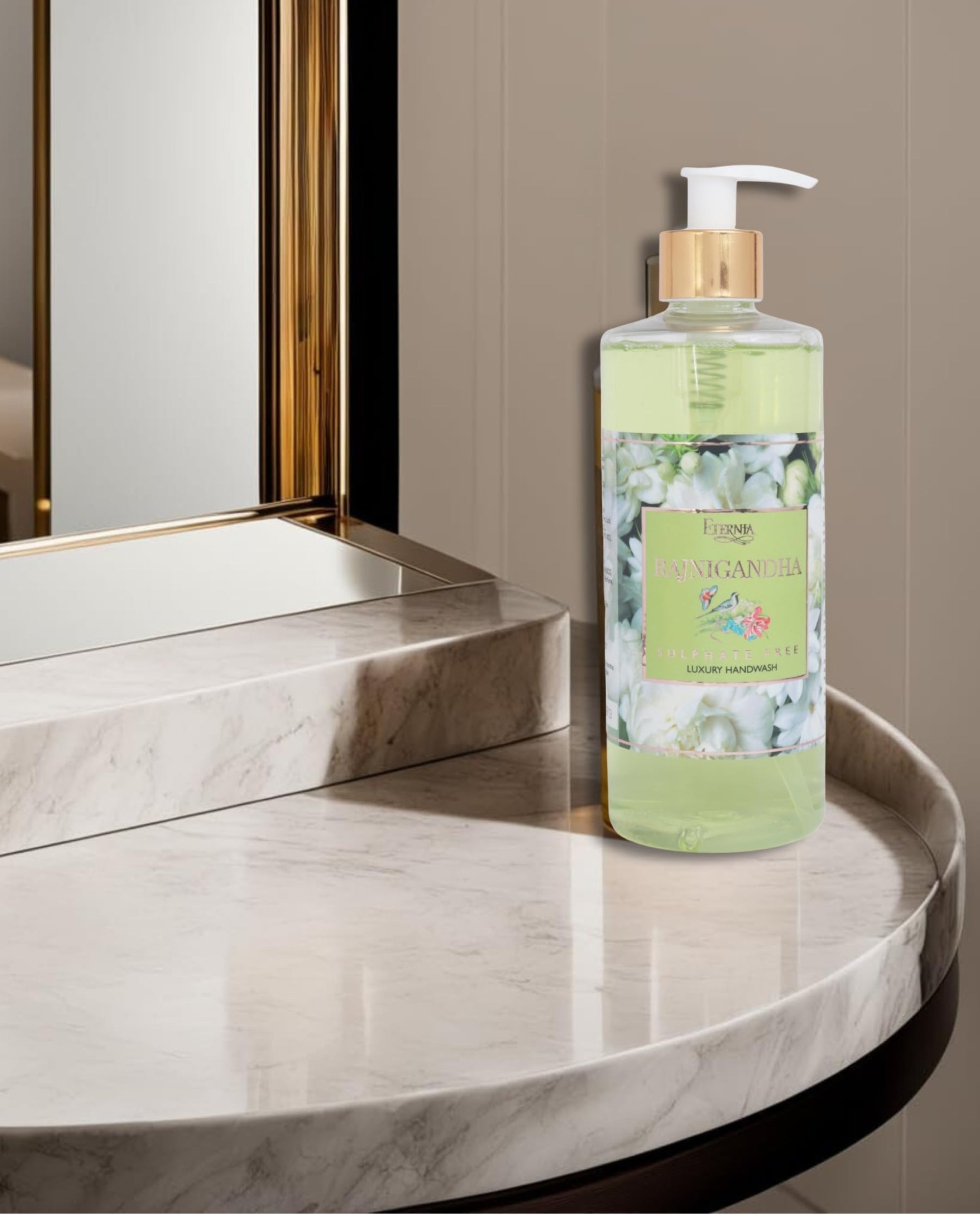 Eternia® Rajnigandha Oud Sulphate-Free Handwash - Premium Cruelty-Free Liquid Soap - Luxurious Foam & Thick Honey-Like Consistency - 500ml