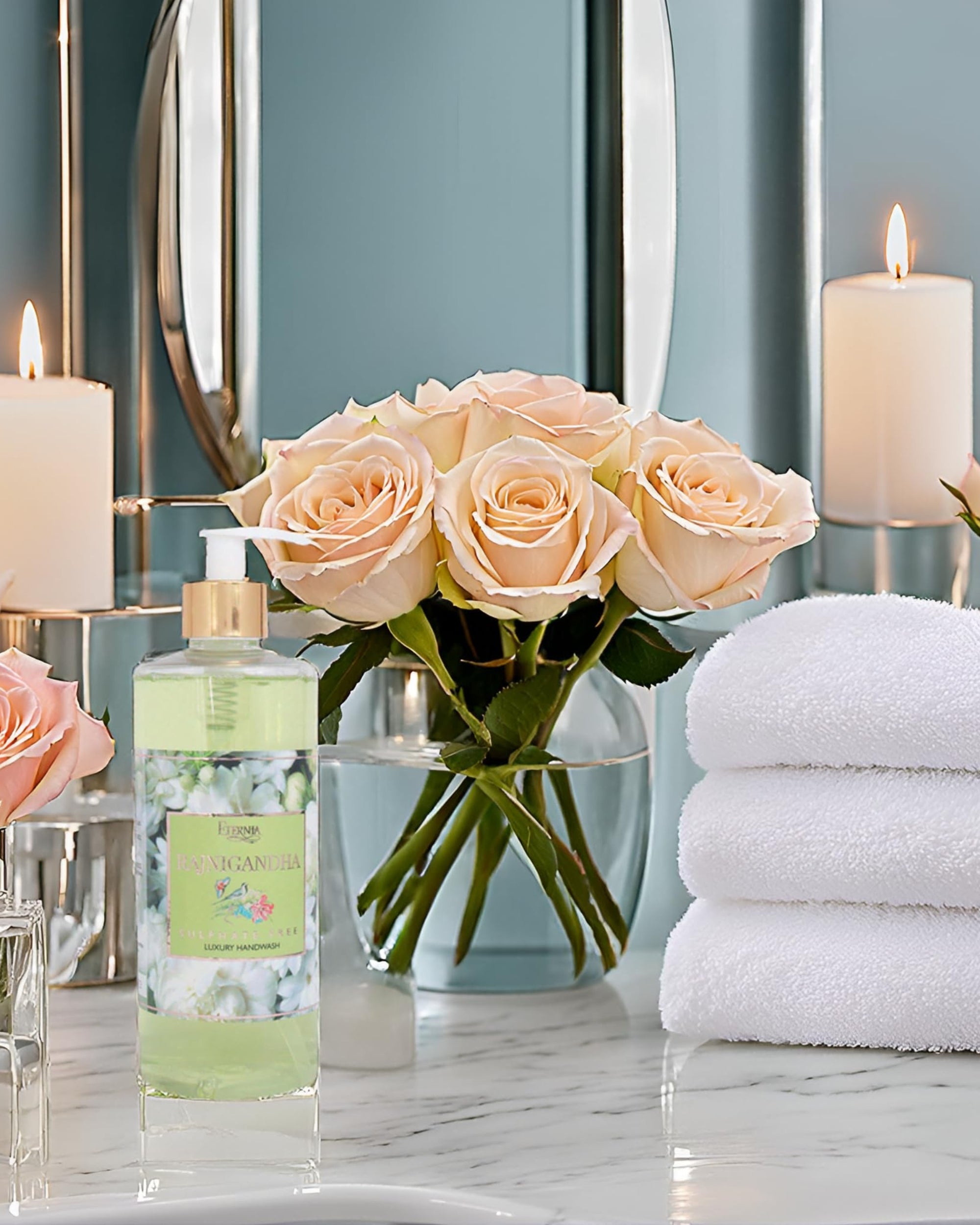 Eternia® Rajnigandha Oud Sulphate-Free Handwash - Premium Cruelty-Free Liquid Soap - Luxurious Foam & Thick Honey-Like Consistency - 500ml