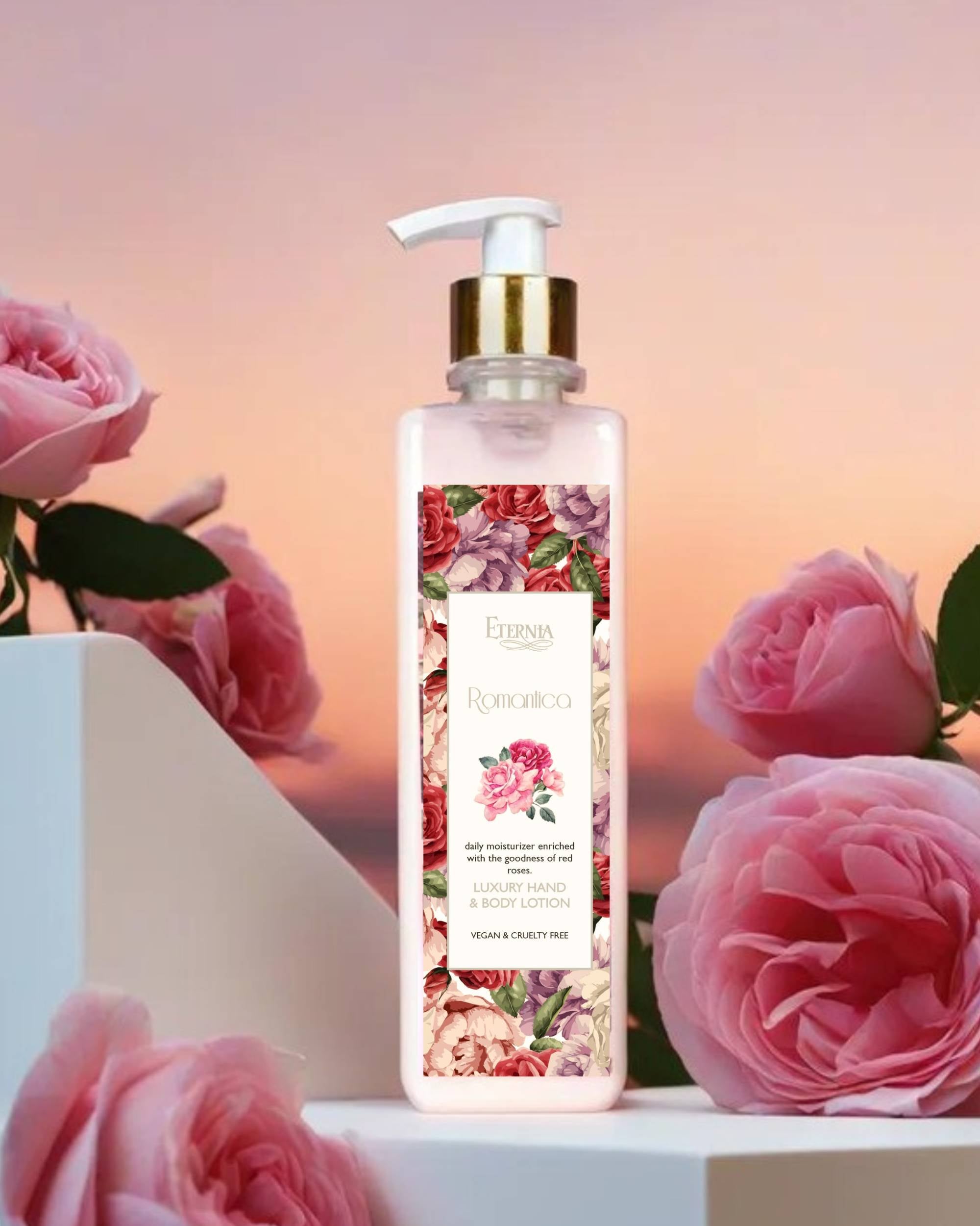 Eternia® Romantica Hand & Body Lotion - Vegan & Cruelty-Free Daily Moisturizer - 500ml