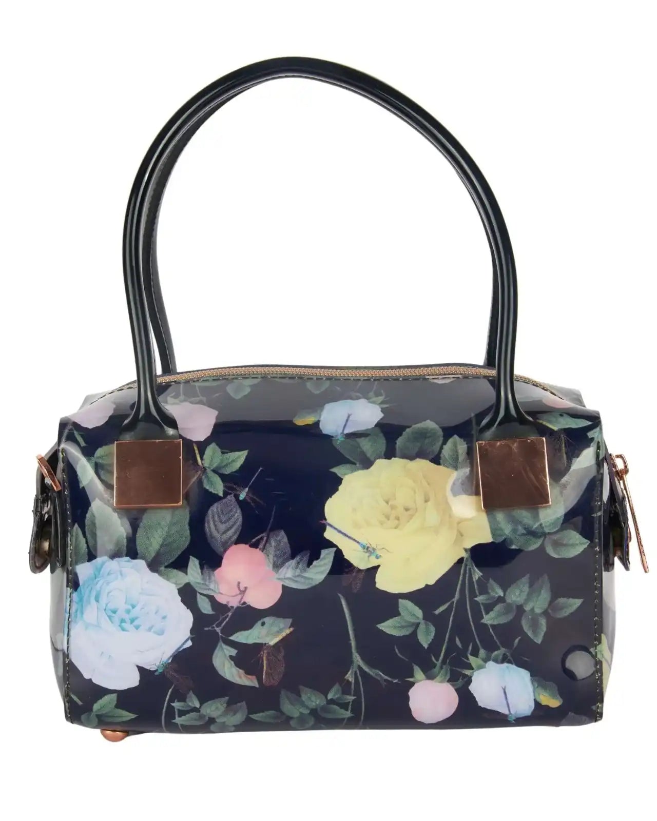 Eternia® 2-in-1 Premium Floral Handbag Set – Large Structured Tote with Water-Resistant Finish & Removable Inner Pouch - Twilight Garden Bloom