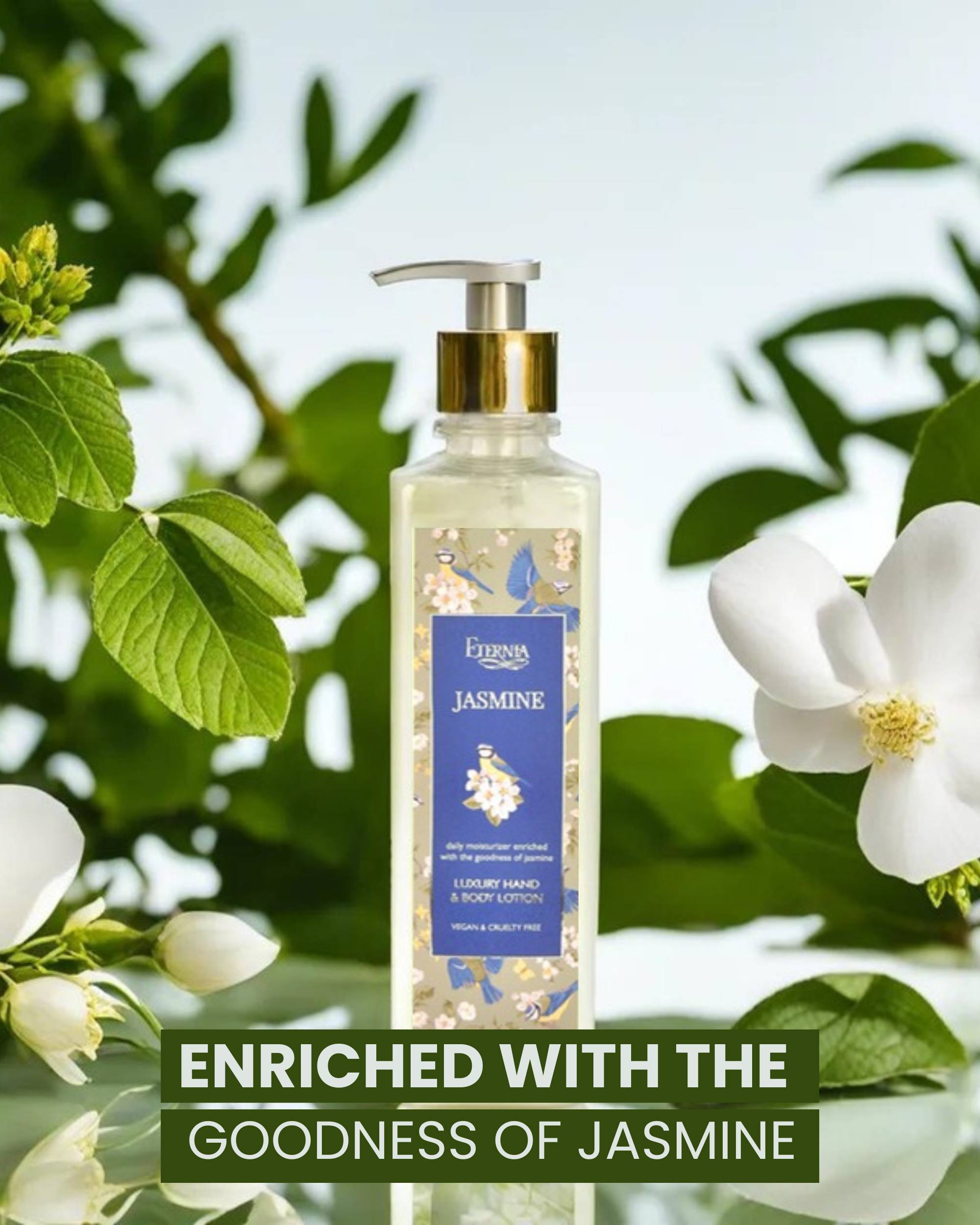 Eternia® Jasmine Hand & Body Lotion - Vegan & Cruelty-Free Daily Moisturizer - 500ml