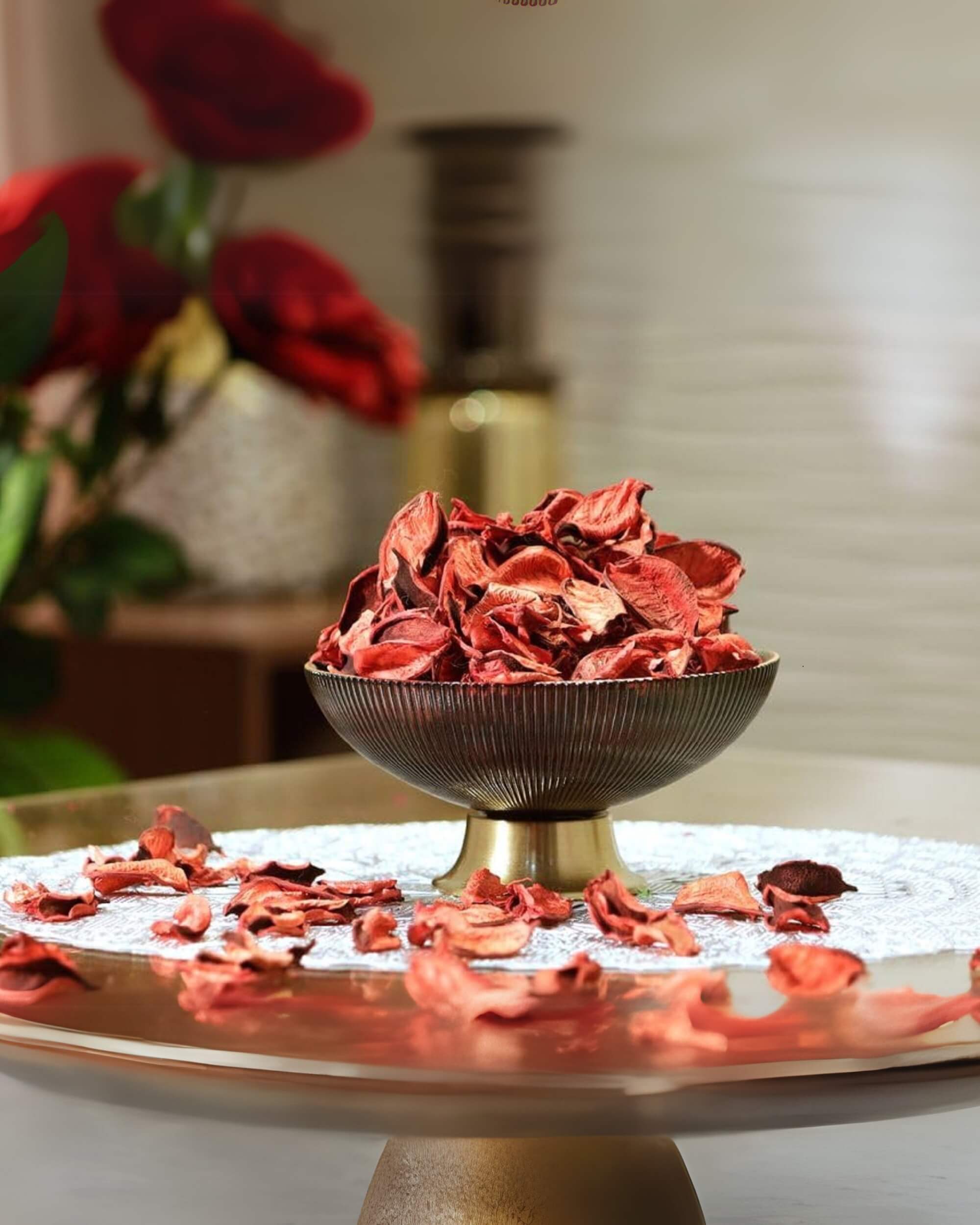 Eternia® Potpourri with Petals for Home Fragrance – Dried Flowers for Office, Bathroom & Spa Décor – Long-Lasting Room Air Freshener & Vase Filler - 100 gm