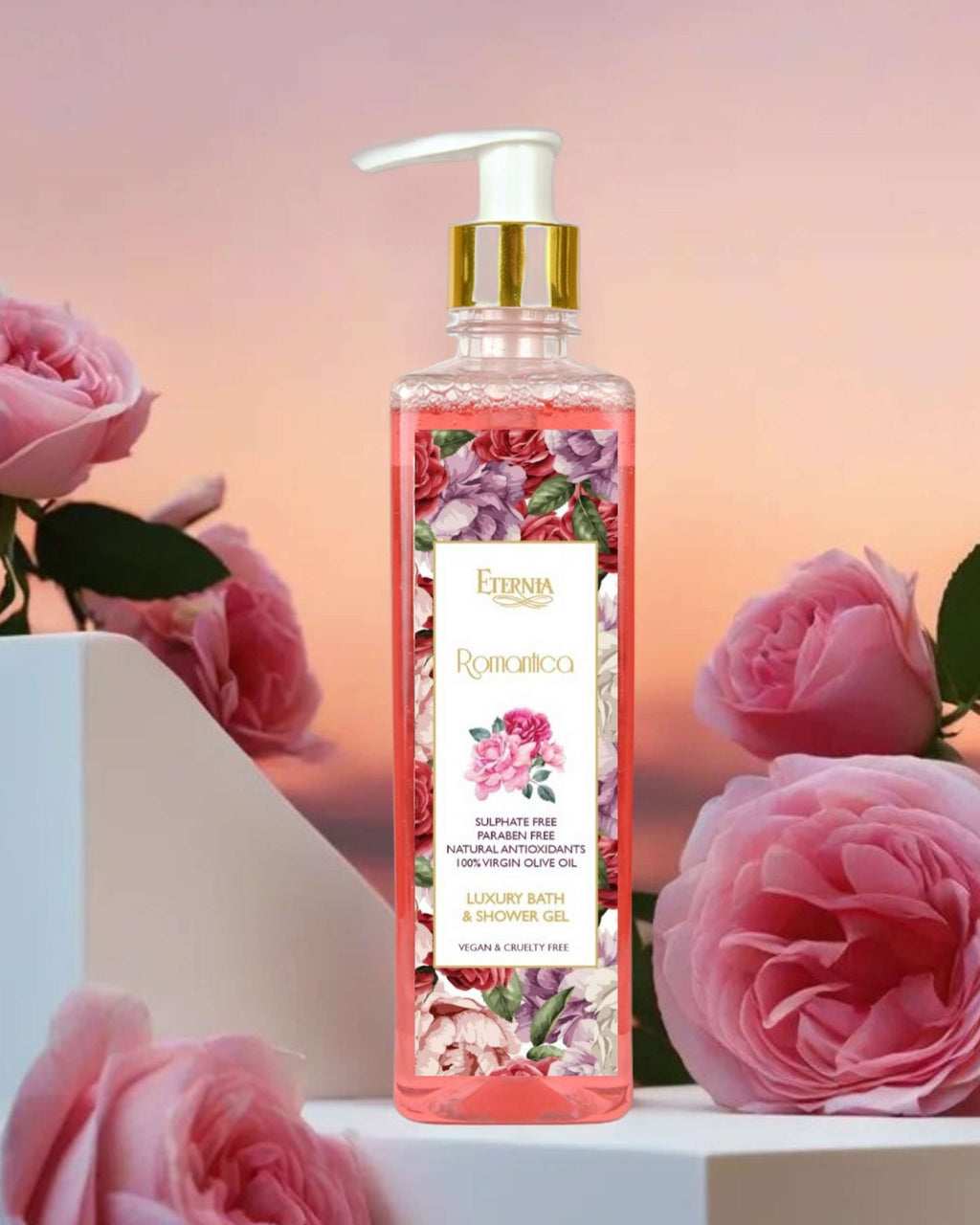Eternia® Romantica Bath & Shower Gel - Sulphate Free & Cruelty-Free Daily Hydrating Cleanser - 500ml