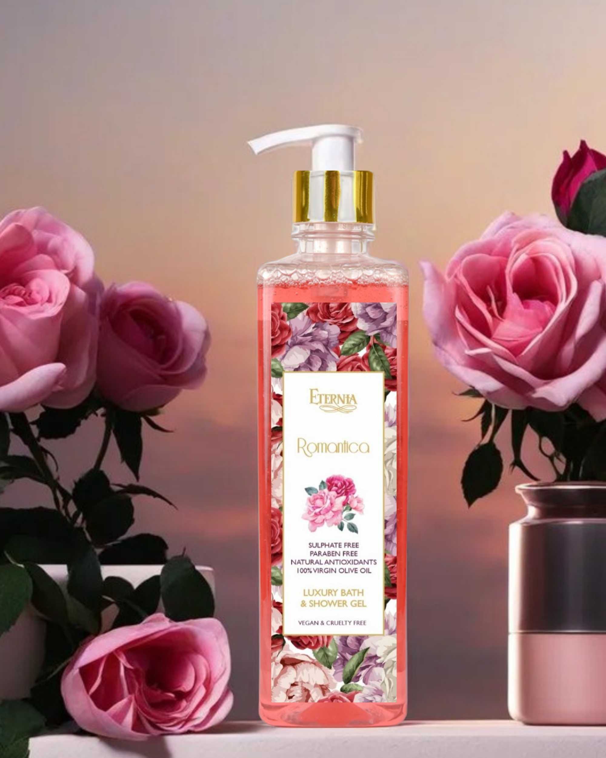 Eternia® Romantica Bath & Shower Gel - Sulphate Free & Cruelty-Free Daily Hydrating Cleanser - 500ml