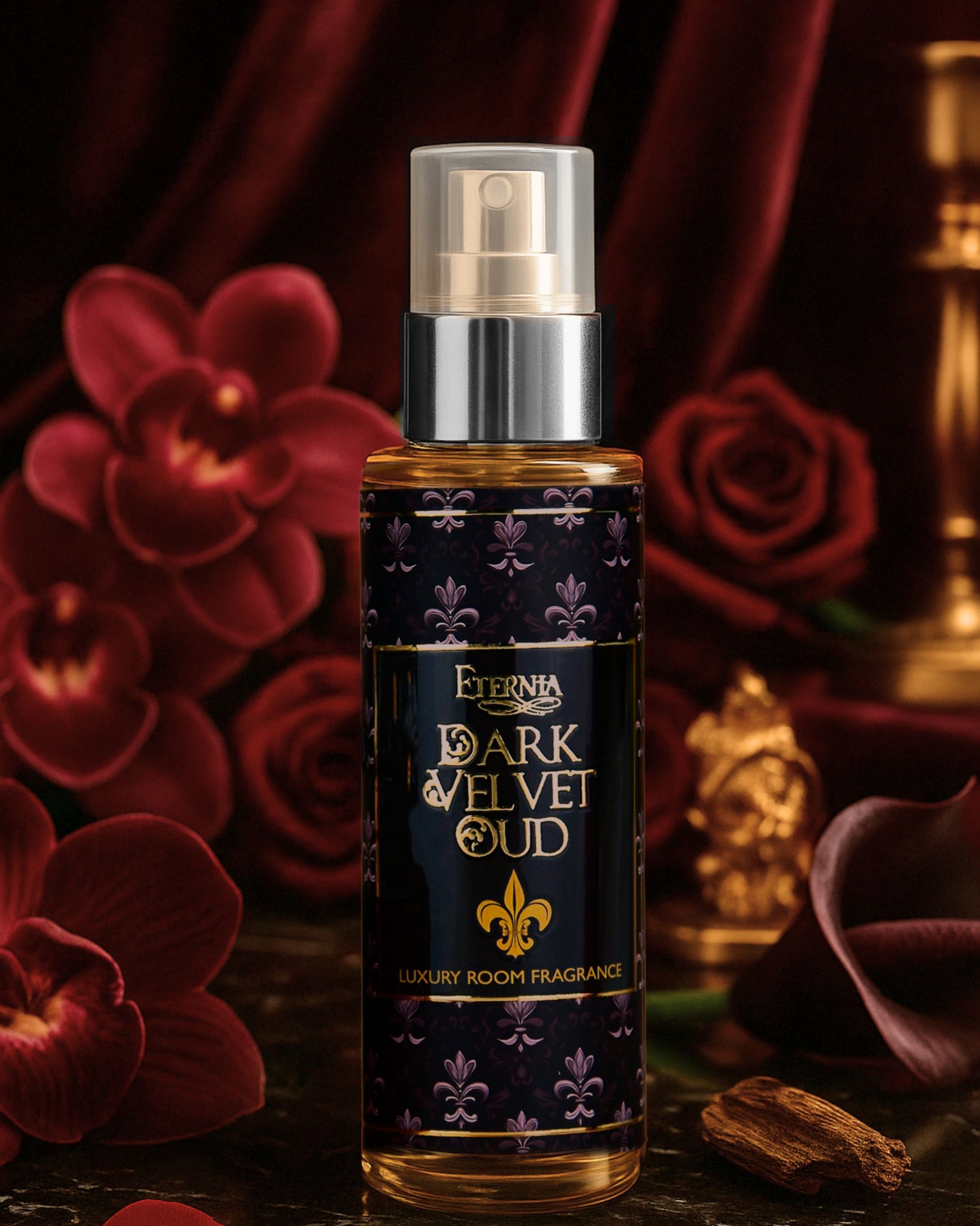 Eternia® Dark Velvet Oud Room Spray – Deep, Luxurious Woody Aroma | Long-Lasting Premium Fragrance Mist for Home, Office & Living Spaces | Sophisticated Oriental Scent – 200ml