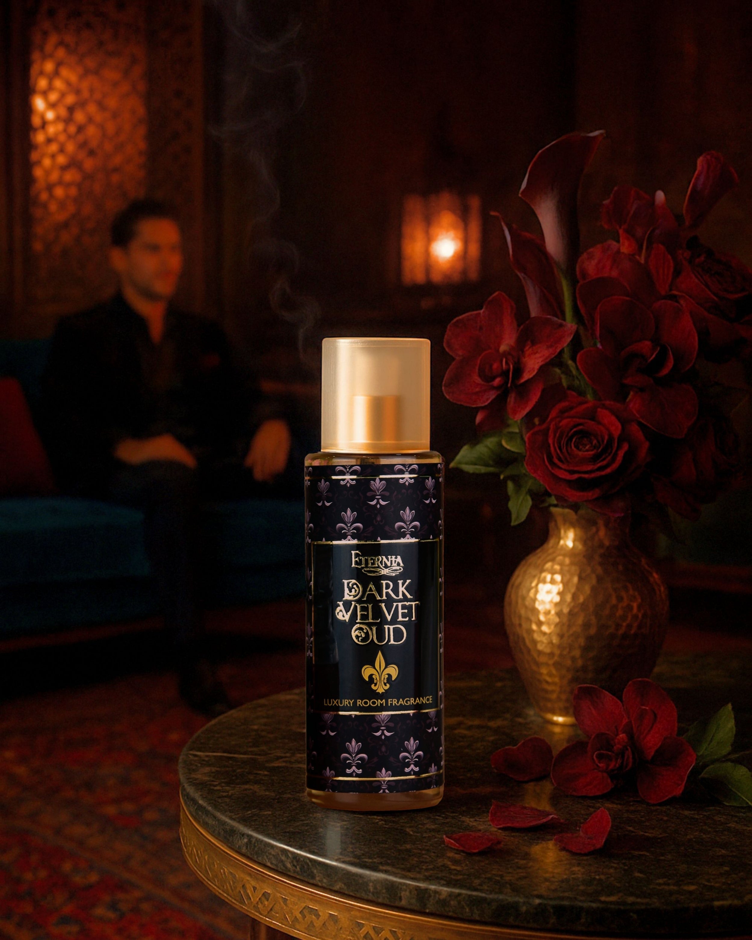 Eternia® Dark Velvet Oud Room Spray – Deep, Luxurious Woody Aroma | Long-Lasting Premium Fragrance Mist for Home, Office & Living Spaces | Sophisticated Oriental Scent – 200ml
