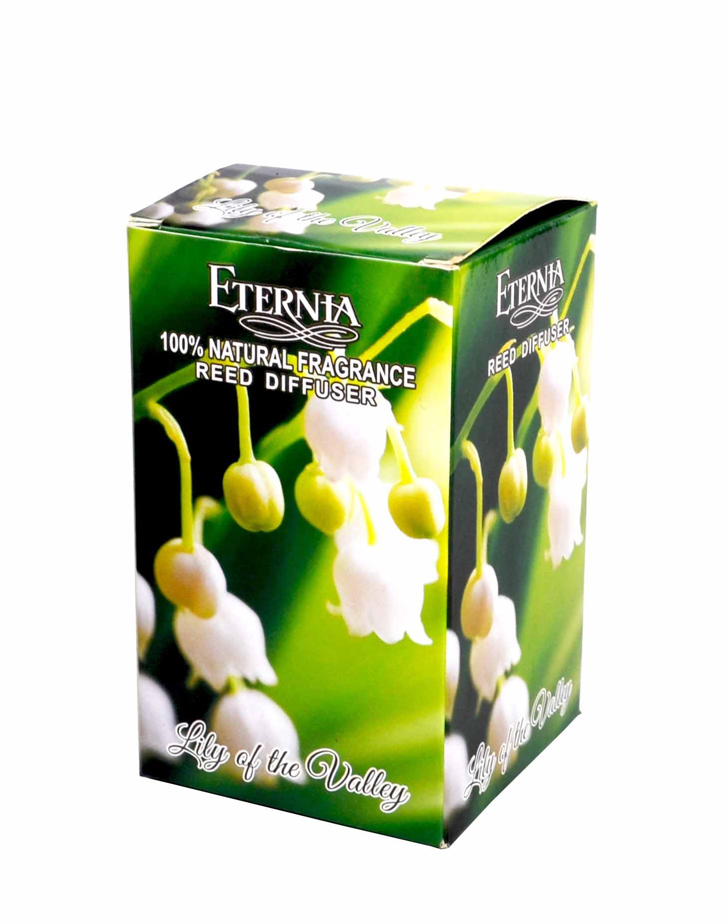 Eternia® Lily of the Valley Reed Diffuser with Rattan Reed Sticks – Slow Release Subtle Long-Lasting Home Fragrance