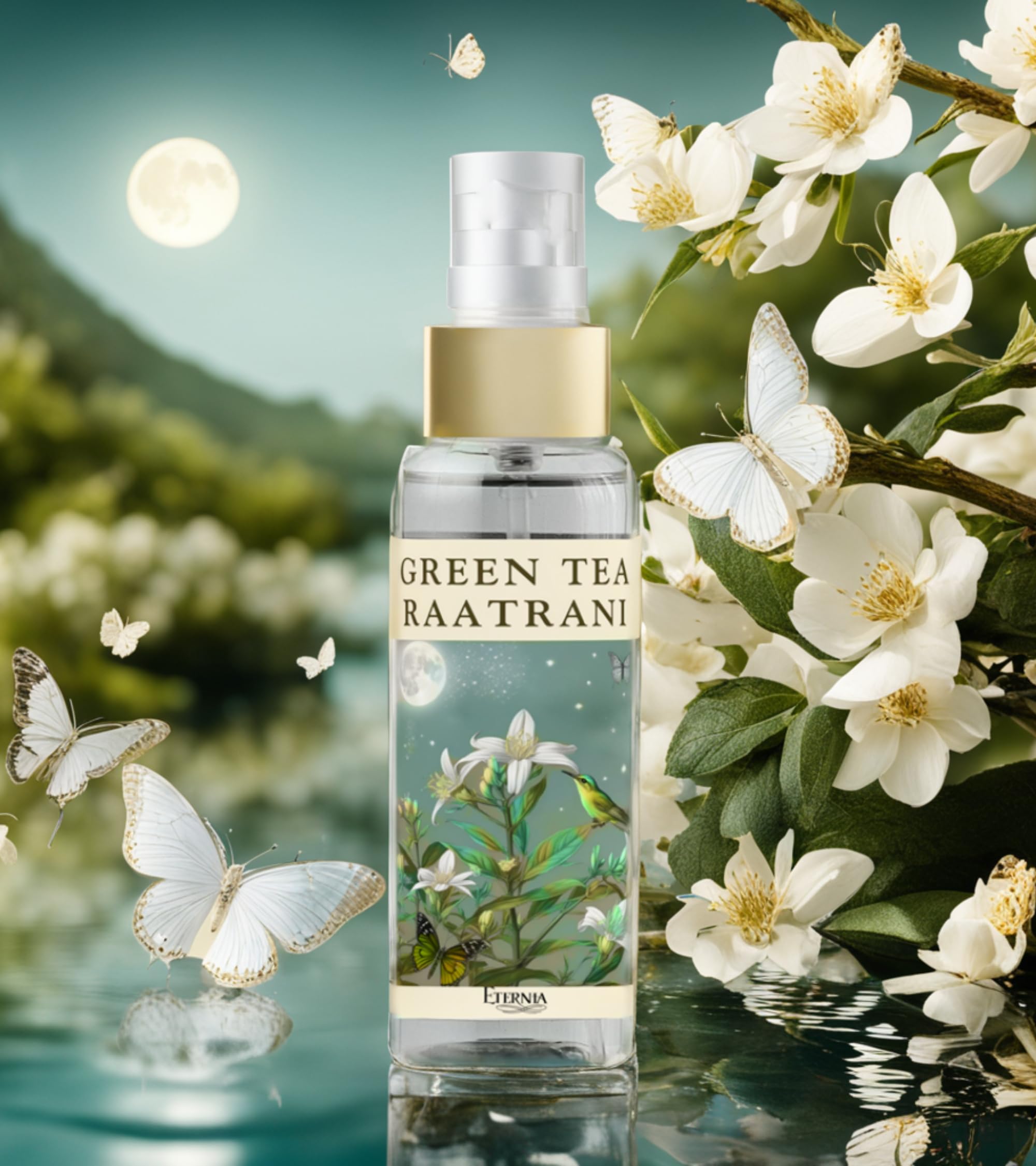 Eternia® Green Tea Raatrani – Moonlit Jasmine Fragrance | Deep, Intoxicating & Sensual