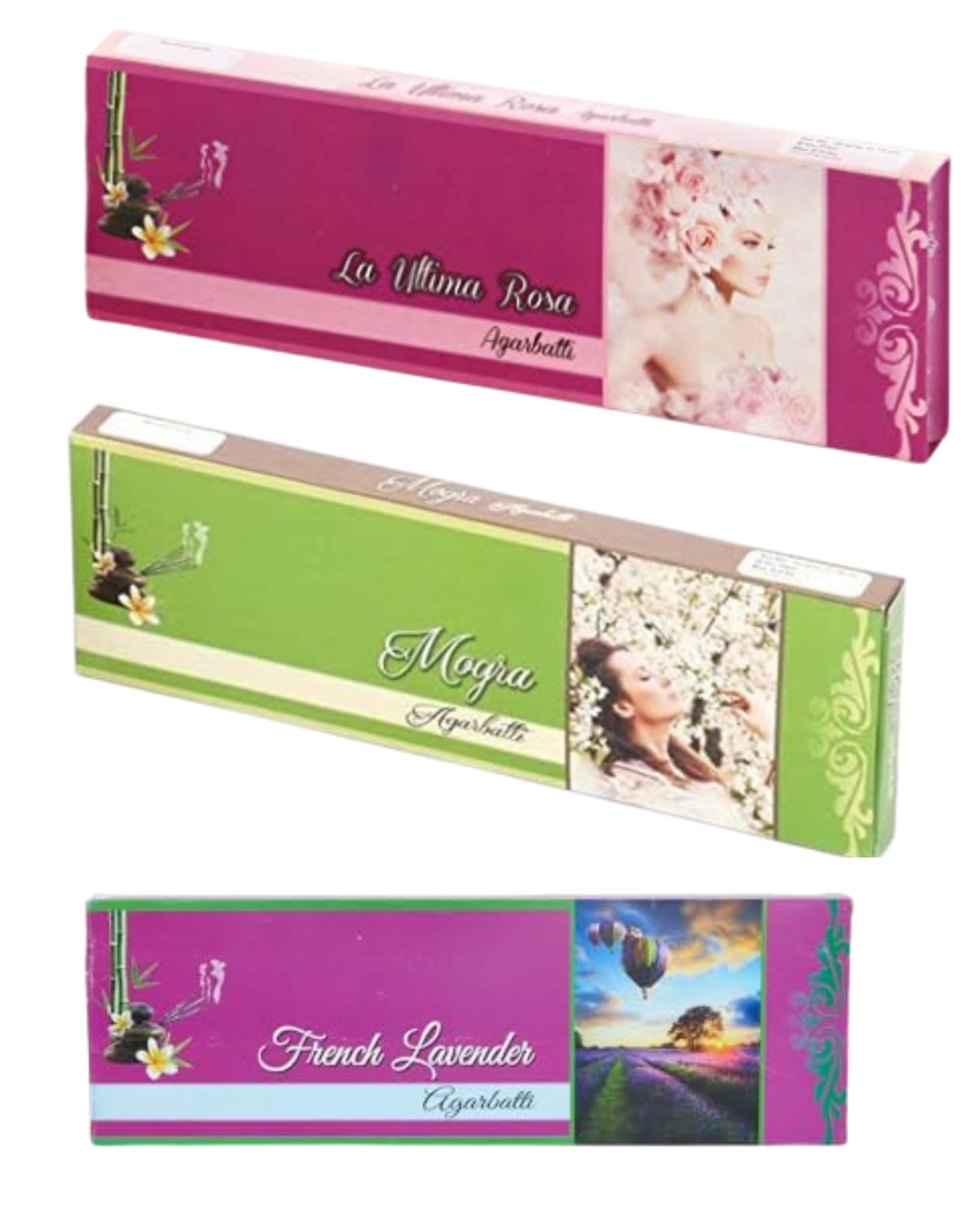 Eternia® Floral Bliss Set Burning Incense Sticks | Long-Lasting Luxury Aromatic Agarbatti with Refreshing Soothing Fragrances | for Men & Women | Pack of 3