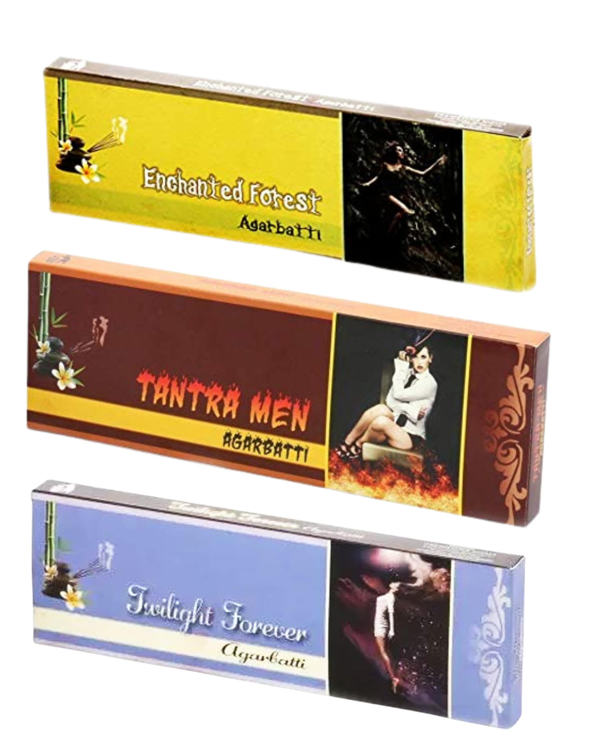 Eternia® Woodland Wonders Set Burning Incense Sticks | Long-Lasting Luxury Aromatic Agarbatti with Refreshing Soothing Fragrances | Pack of 3