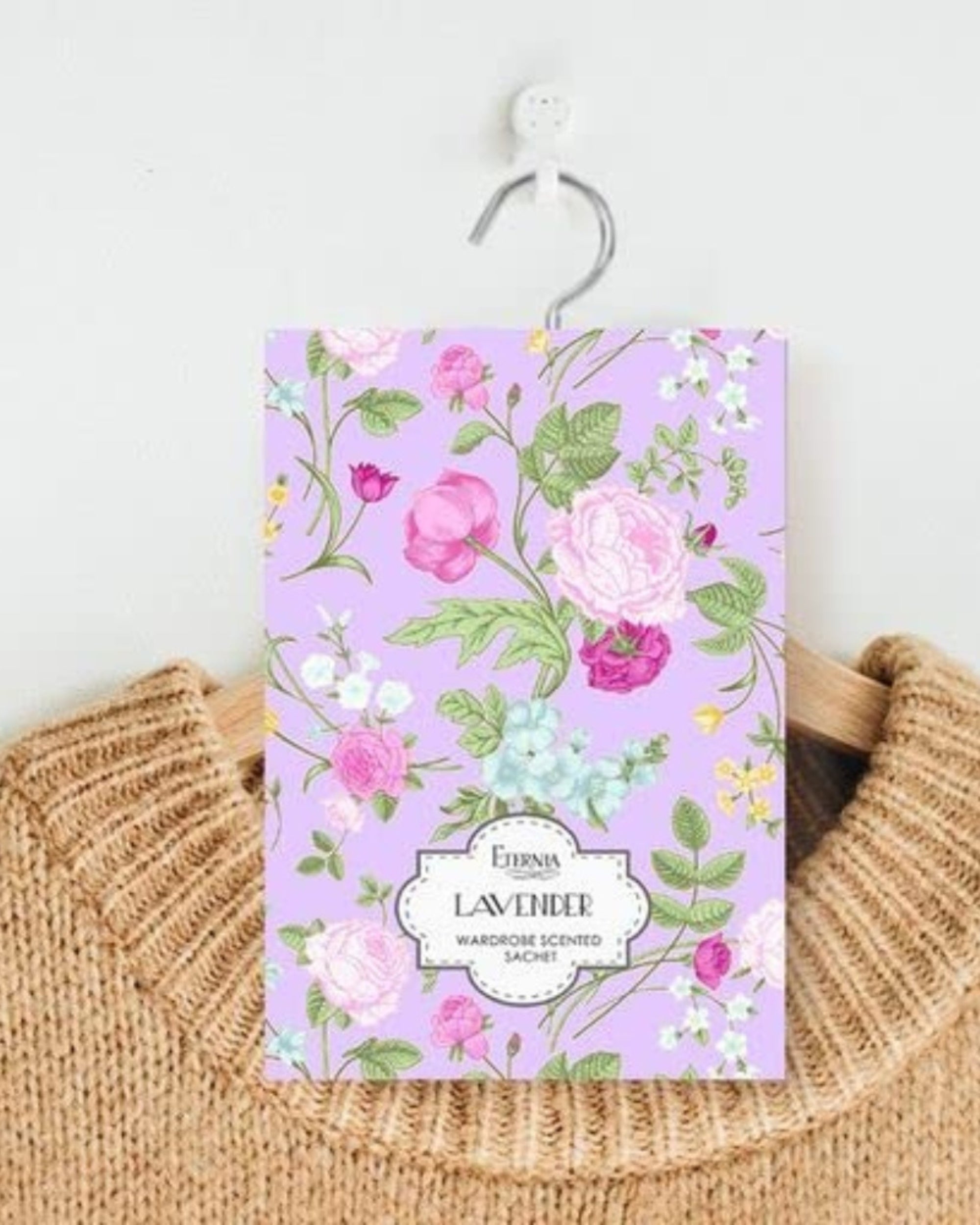 Eternia® Fragrance Sachets for Wardrobe - Lavender Scented Sachet for Clothes, Drawers, and Closets | Long-Lasting Natural Air Freshener with Refreshing Aromatic Fragrance