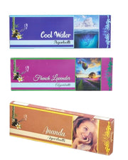 Eternia® Refreshing Vibes Set Burning Incense Sticks | Long-Lasting Luxury Aromatic Agarbatti with Soothing Fragrances | For Men & Women | Pack of 3