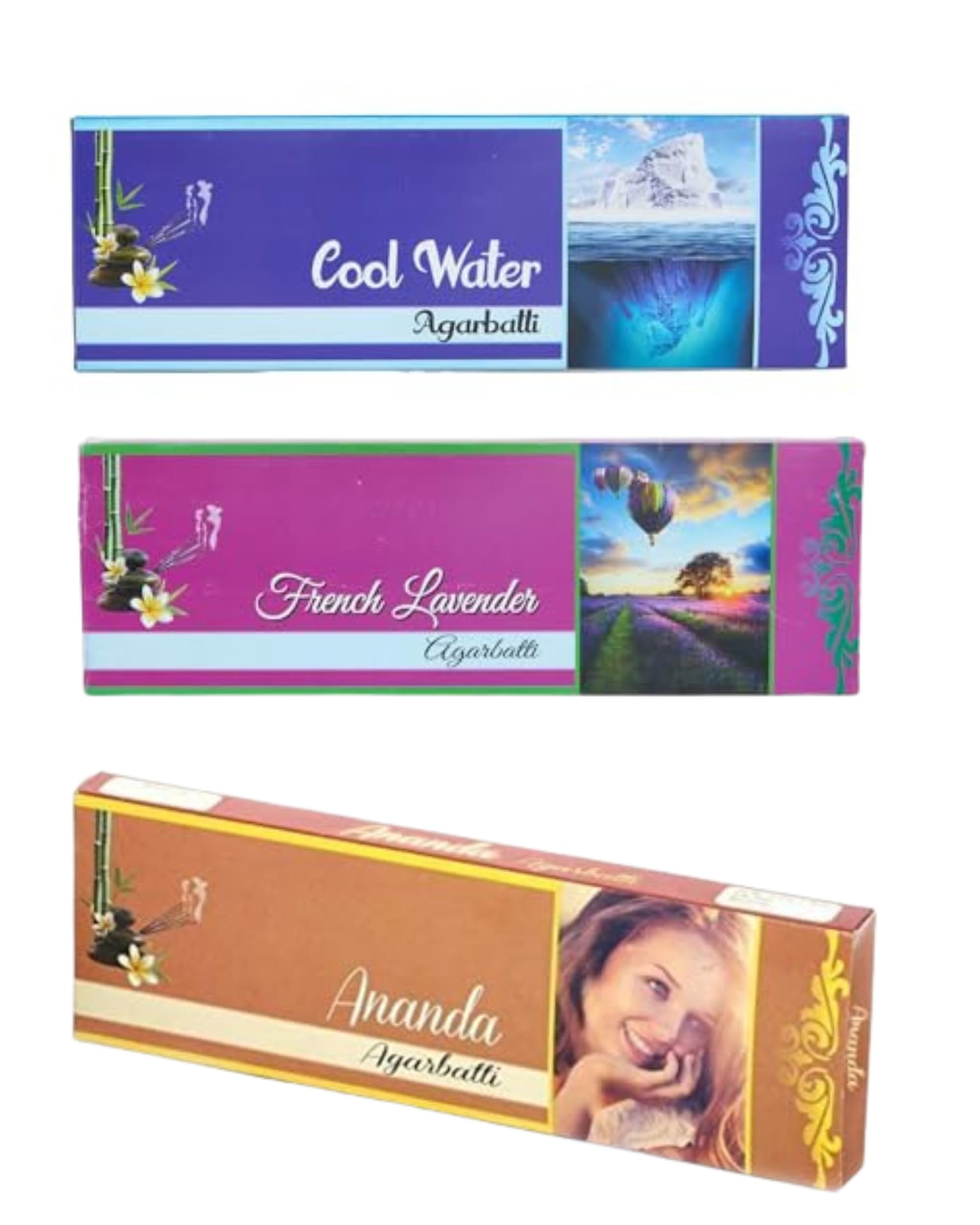 Eternia® Refreshing Vibes Set Burning Incense Sticks | Long-Lasting Luxury Aromatic Agarbatti with Soothing Fragrances | For Men & Women | Pack of 3