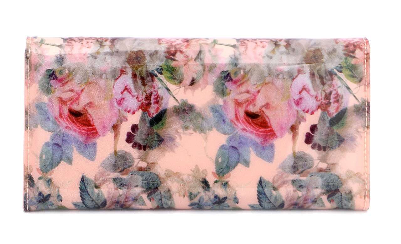Eternia® Floral Clutch Wallet with Magnetic Flap – Water-Resistant Purse with Card Slots – Rose Garden