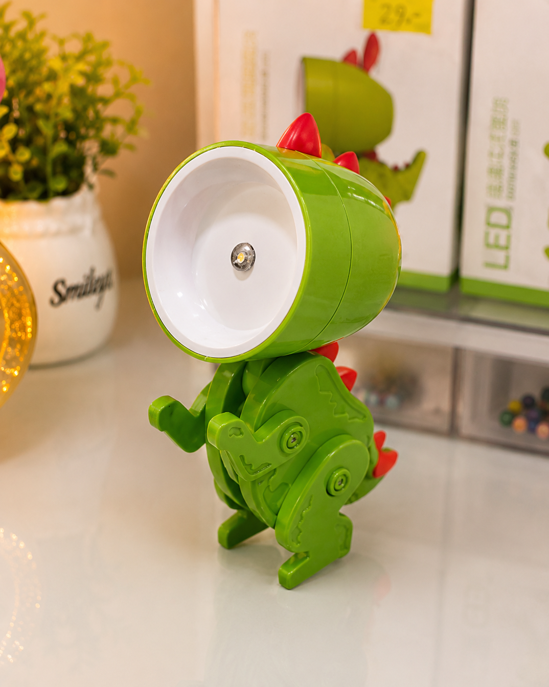 Premsons® Mini Dinosaur Clip-On LED Night Light – Cute Rechargeable Dino Lamp for Kids