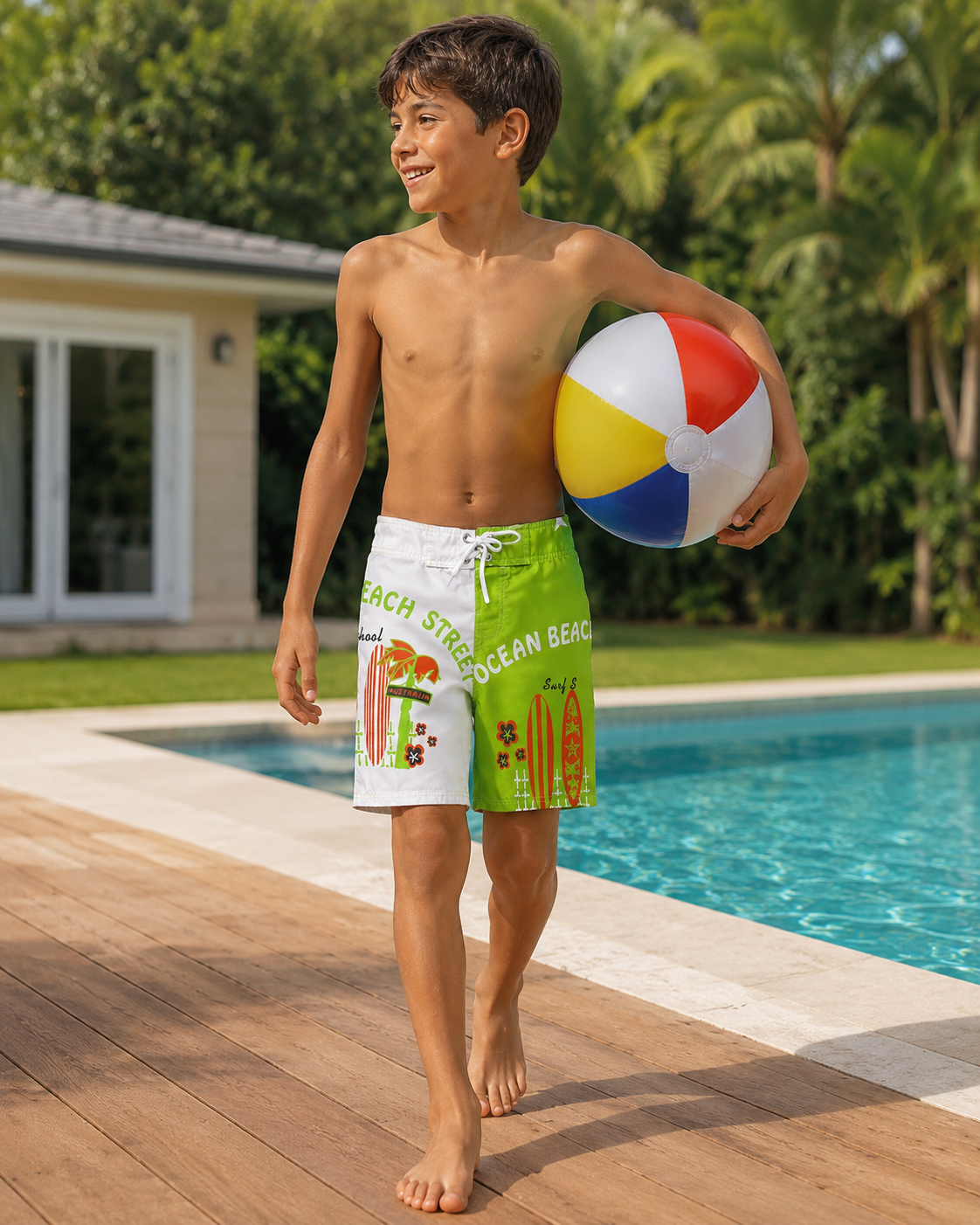 Premsons® Boys’ Swim Shorts – Ages 10–12 Years | Stylish Beach & Pool Swimwear