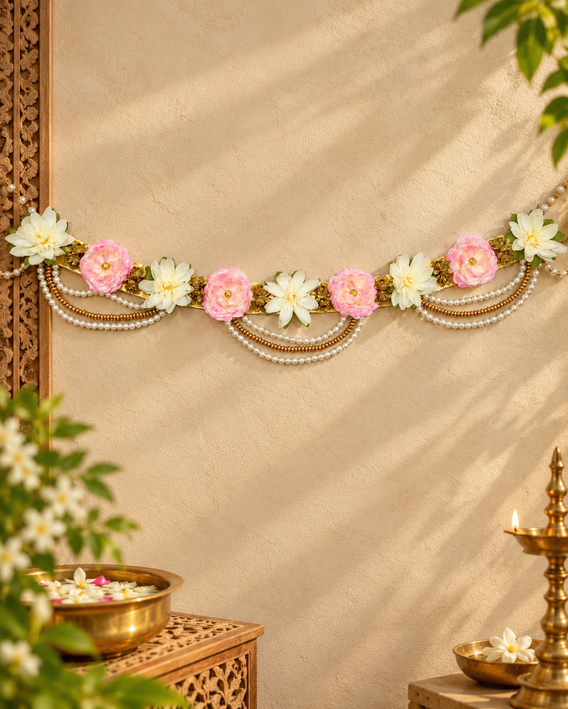 Premsons® Decorative Pinkl Toran | Beaded Bandarwal for Diwali