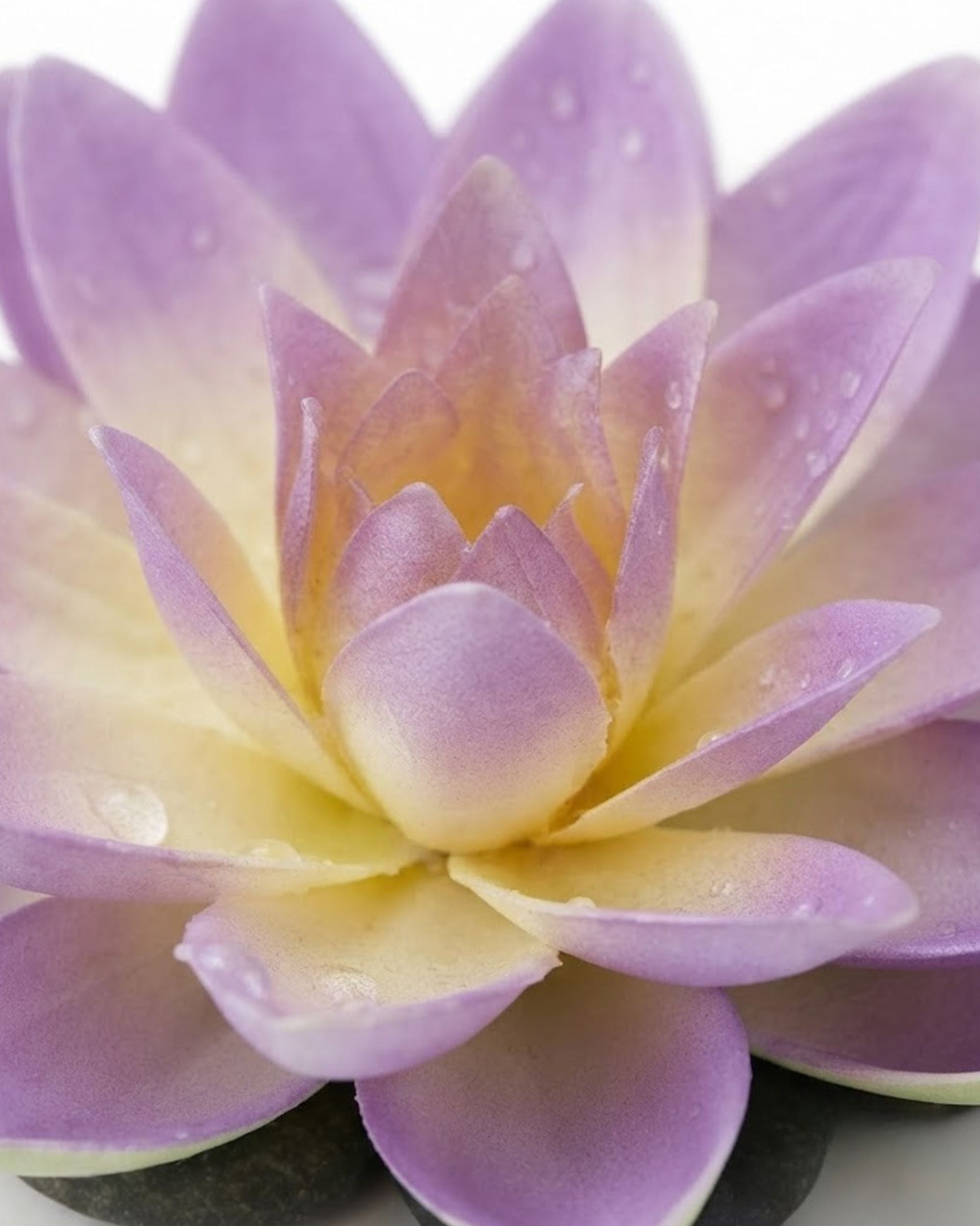Premsons®Premium Artificial Lavender Floating Lotus Flowers Set of 4 | Realistic Decorative Flowers for Urli, Water Bowl, Centerpiece, Diwali, Wedding & Home Décor