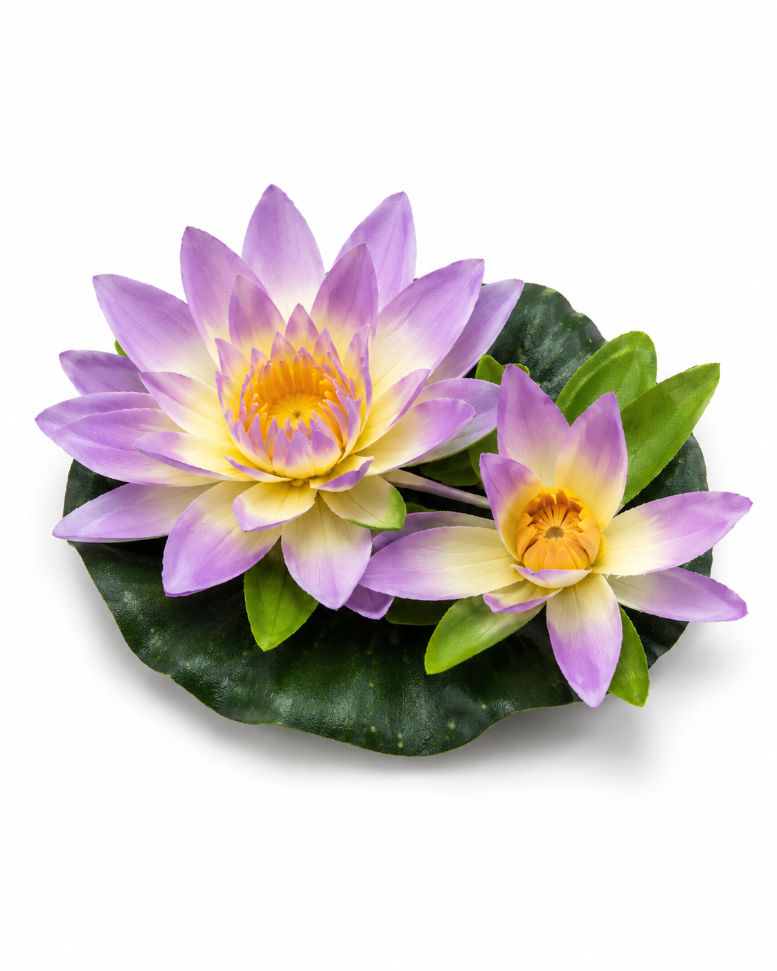 Premsons®Premium Artificial Floating Lotus Flowers Set of 4 | Realistic Purple Water Lily Décor for Bowls, Ponds, Fountains, Centerpieces, Spa & Home Decoration