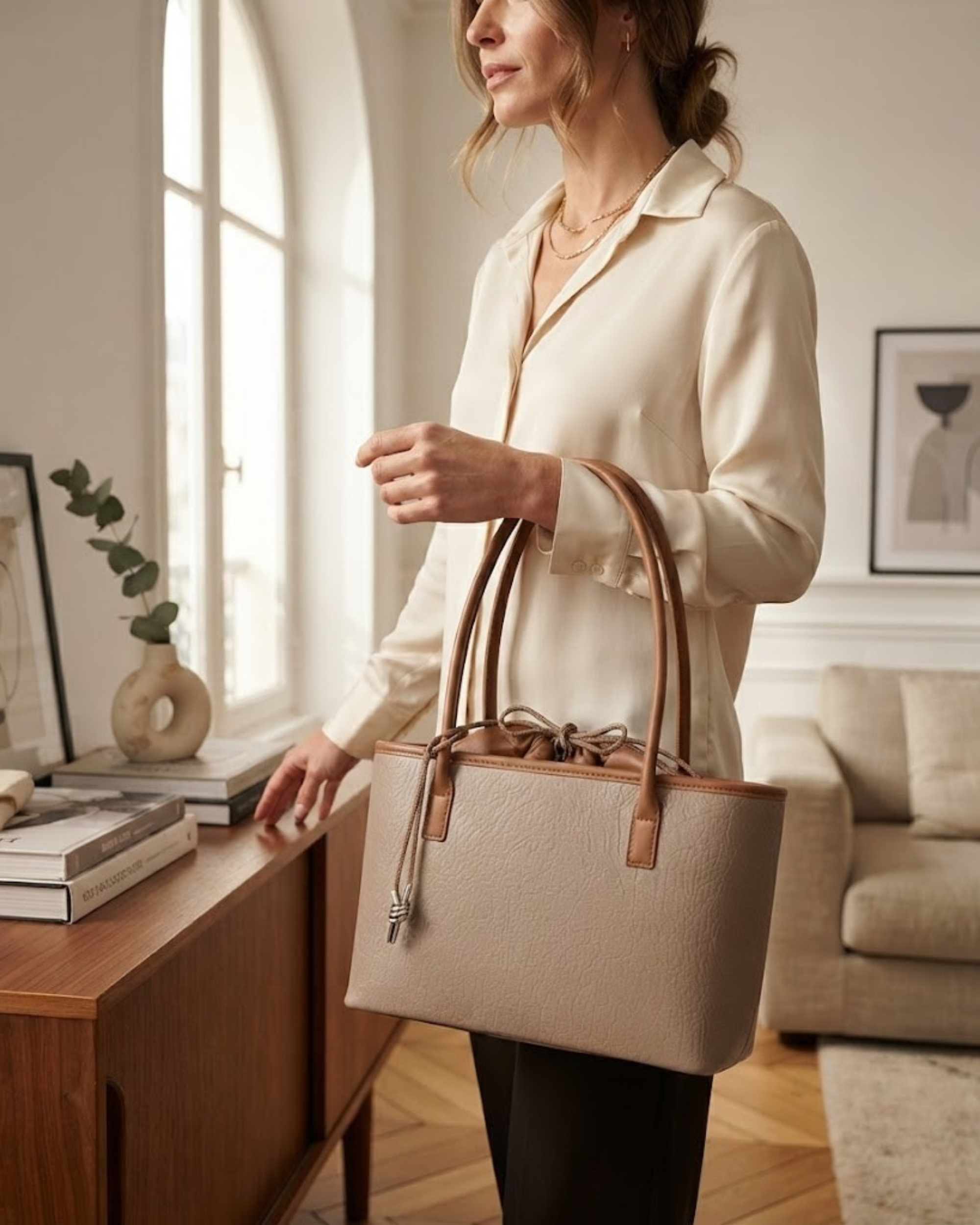 Premsons® Elegant Women’s Handbag with Drawstring Closure