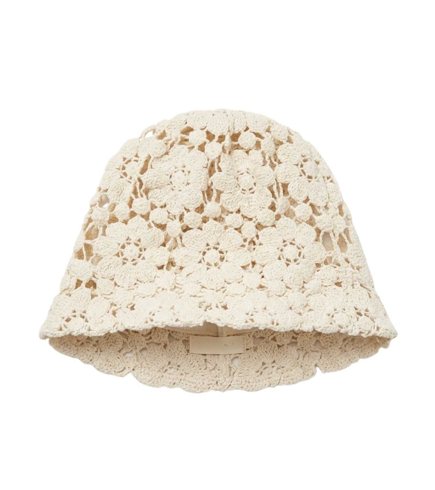 Eternia® Crochet Lace Bucket Cap – Floral Open Knit Design – Ivory