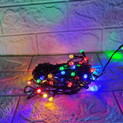 Premsons Multicolour LED String Lights with Black Wire for Diwali, Festivals and Home Decoration