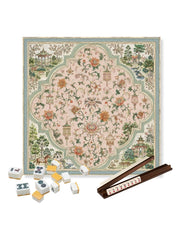 Premsons® Garden Sonata Mahjong Table Mat – Premium Anti-Slip Square Gaming & Decorative Mat - 23 x 23 inch - Versatile Non-Slip Play Surface