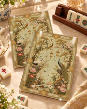 Premsons® Mahjong Shufflers Set of 2, Garden of Splendid Blooms, 5.25 x 7.75 Inch