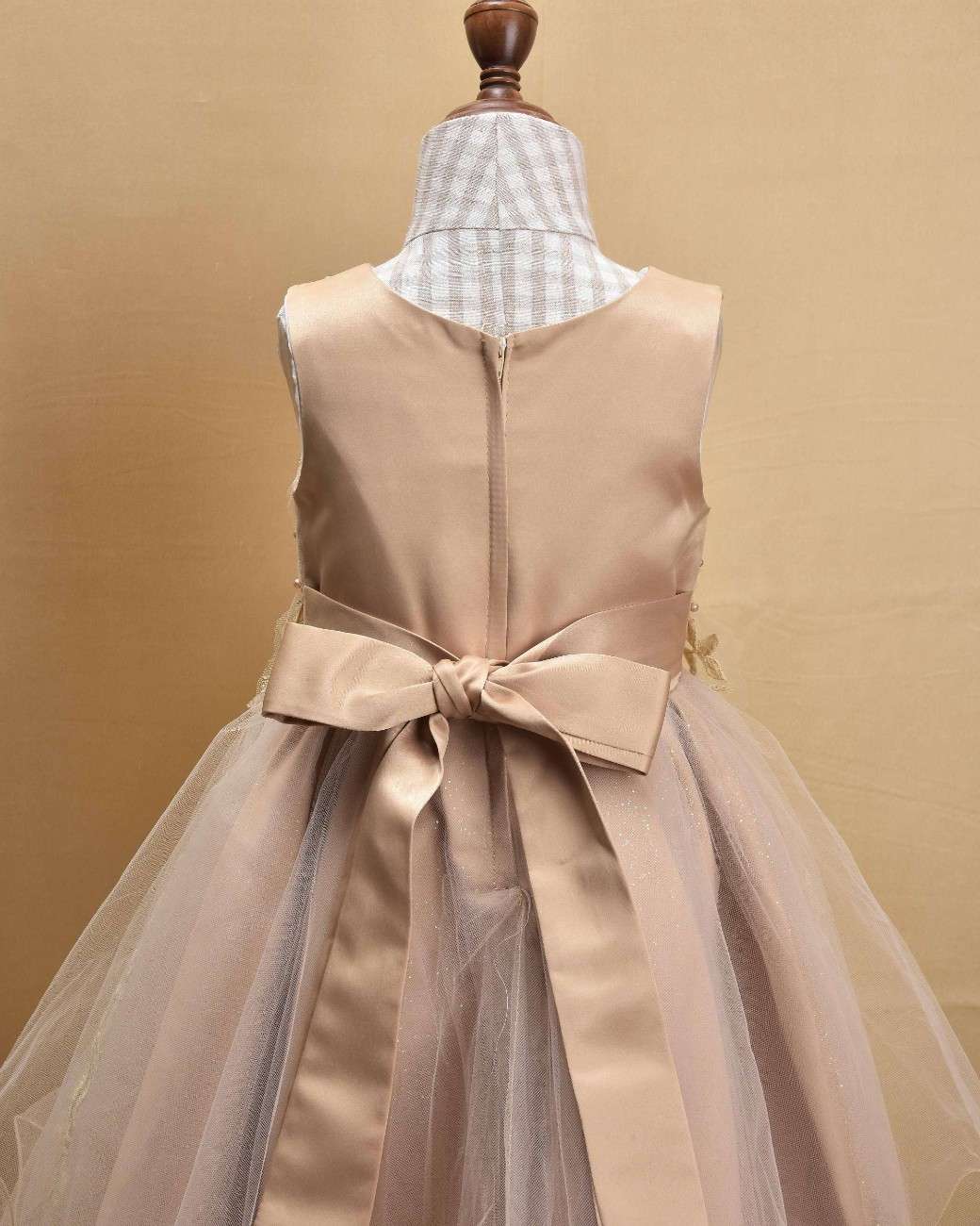 Premsons® Elegant Girls’ Party Frock – Sequin & Lace Embellishments – Rose Gold