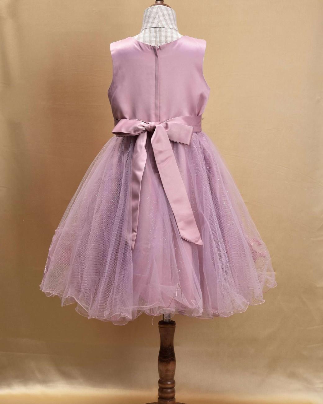 Premsons® Elegant Girls’ Party Frock – Sequin & Lace Embellishments – Dusk Pink
