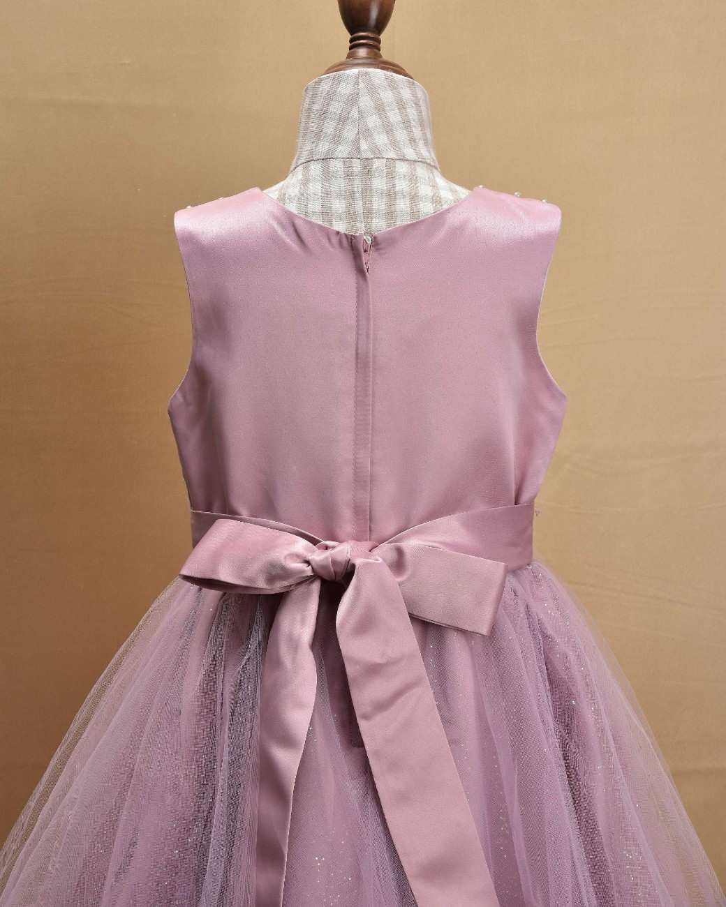 Premsons® Elegant Girls’ Party Frock – Sequin & Lace Embellishments – Dusk Pink