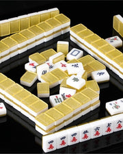 Premsons® Glitter Taiwanese Mahjong Set - 144 Tiles - Gold