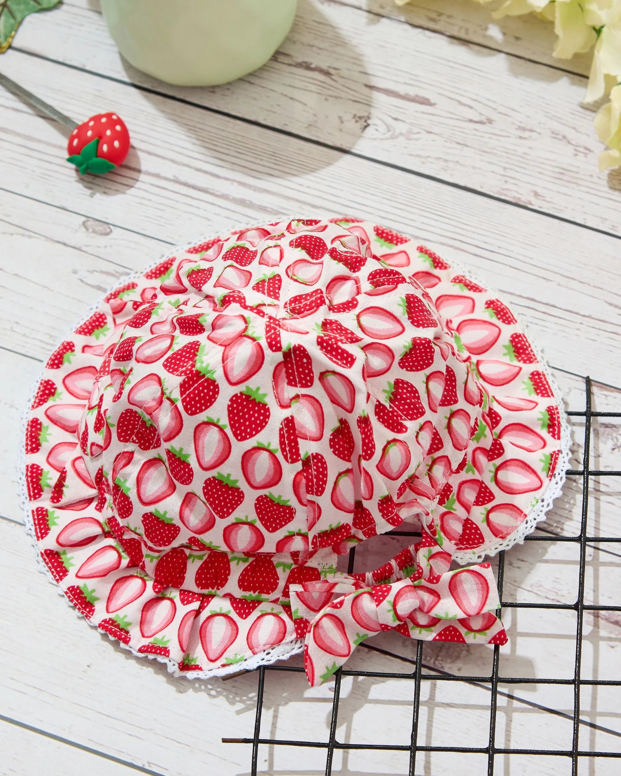 Premsons® Strawberry Girls’ Pretty Hat– Adjustable & Lightweight Cap for Kids’ Travel, Outdoor Adventures & Sports