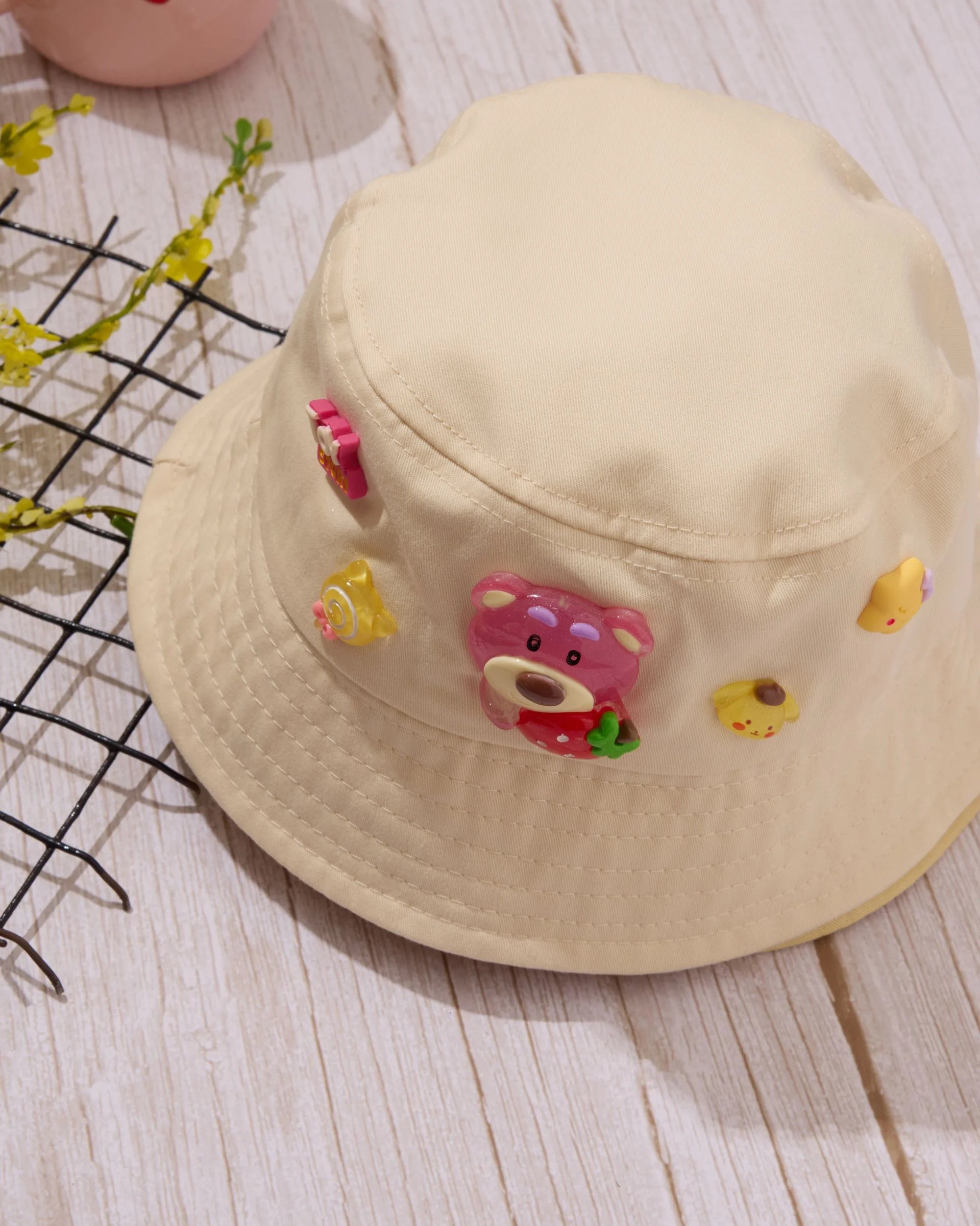 Premsons® Lucky Bear Charm Girls’ Casual Cap – Adjustable & Lightweight Hats for Kids’ Travel, Outdoor Adventures & Sports
