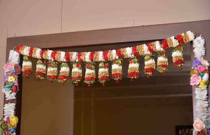 Premsons® Multilayer Gota & Bead Toran – Rich Ethnic Décor for Diwali & Navratri