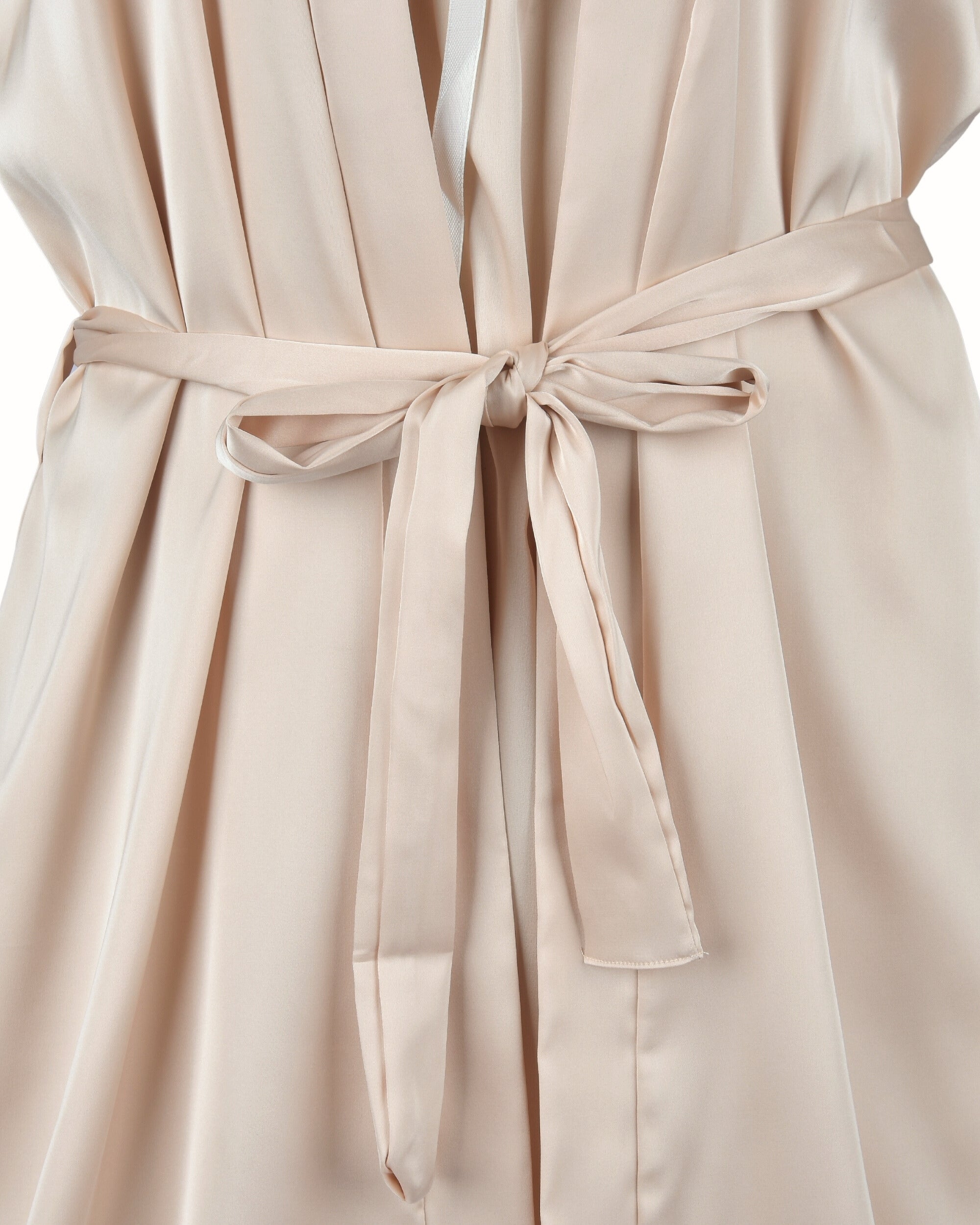 Premsons® Women's Satin & Lace Nightdress | Short Sleeve Nightwear with Bow & Floral Lace Trim – Soft & Elegant Sleepwear