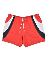 Premsons® Men's Printed Swim Shorts with Pockets, Adjustable Drawstring, Quick-Dry Fabric & Comfortable Fit – Beach & Pool Wear - Red- 36 Size