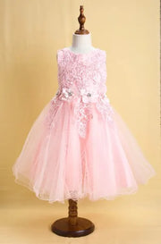 Premsons® Pink Rose Pearl Gown – Full-Length, Beaded, Sleeveless Dress