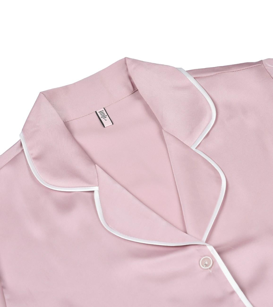 Premsons® Satin-Smooth Silk Nightwear Set - Relaxed Fit Pajamas with Button Shirt with Lining