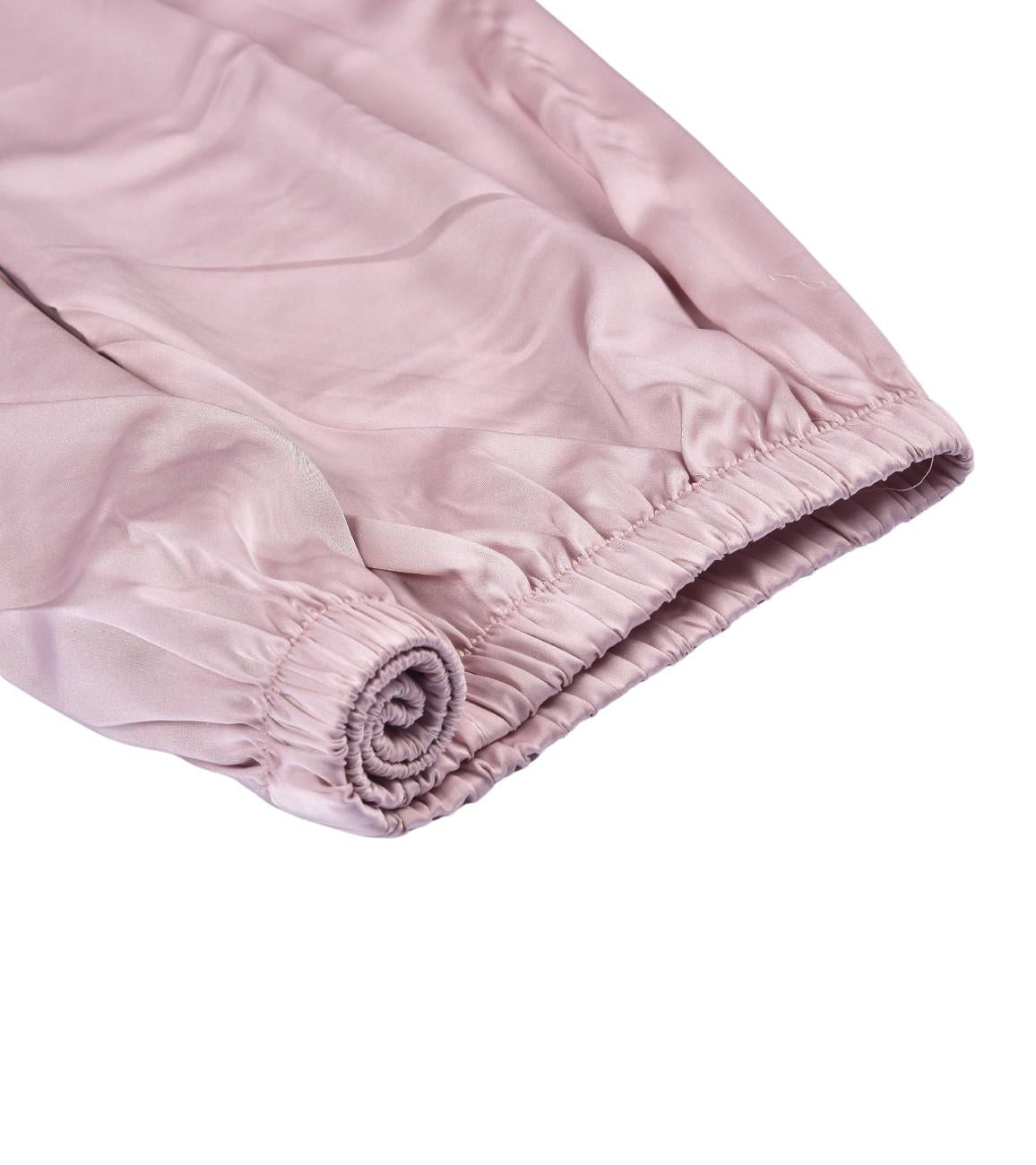 Premsons® Satin-Smooth Silk Nightwear Set - Relaxed Fit Pajamas with Button Shirt with Lining
