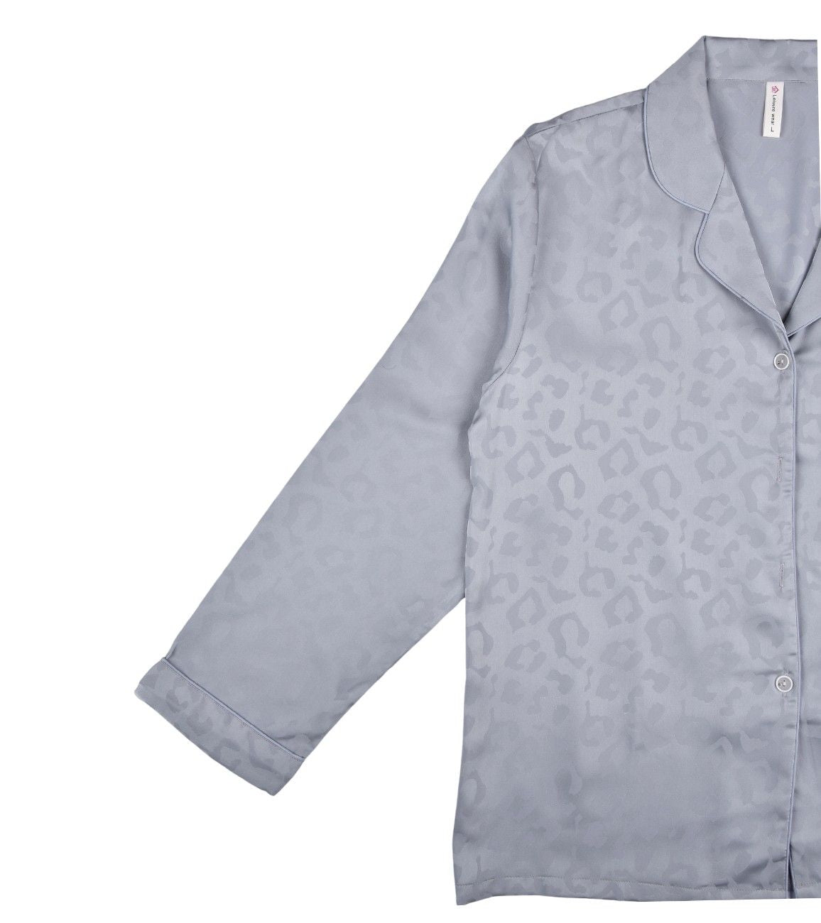 Premsons® Satin-Smooth Silk Nightwear Set - Relaxed Fit Pajamas with Button Shirt - Leopard Print