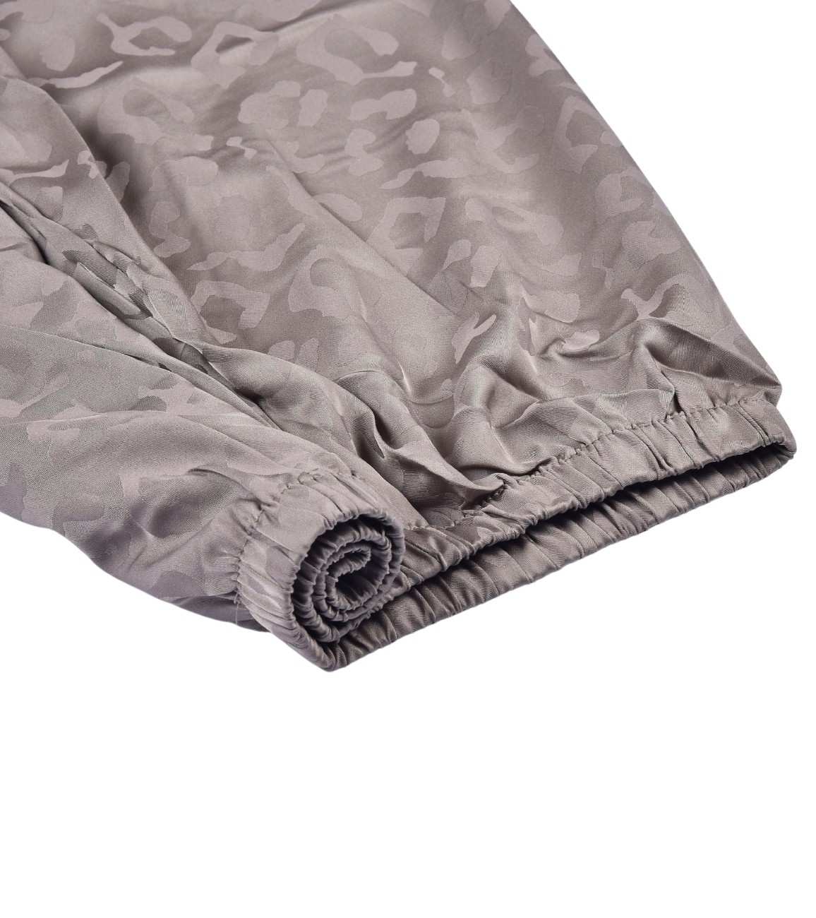 Premsons® Satin-Smooth Silk Nightwear Set - Relaxed Fit Pajamas with Button Shirt - Leopard Print