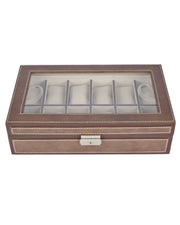 Premsons® Watch Box Holder Premium Vegan Leather 12-Slot and Organizer Case for Men and Women | Elegant Storage for Watches