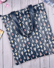 Premsons® Sailboat Print Tote Bag – Stylish & Durable Shoulder Bag for Shopping, Office, Travel & Everyday Use
