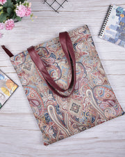 Premsons® Paisley Print Tote Bag – Stylish & Durable Shoulder Bag for Shopping, Office, Travel & Everyday Use