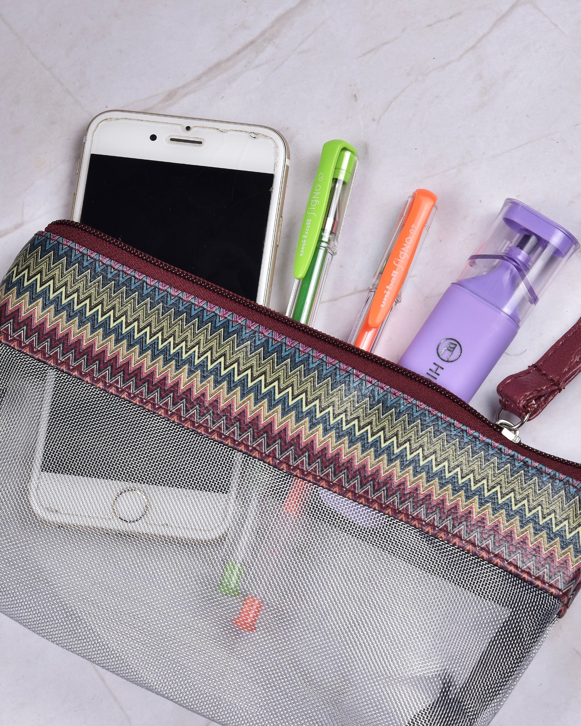 Premsons® Multi Zigzag Net Pouch – Lightweight, Stylish & Durable Organizer Bag