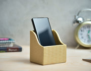Premsons® Metallic Mobile Stand – Elegant Wavy Finish Card Holder – Stylish Single Compartment Organizer for Desk, Phone & Cards – Champagne