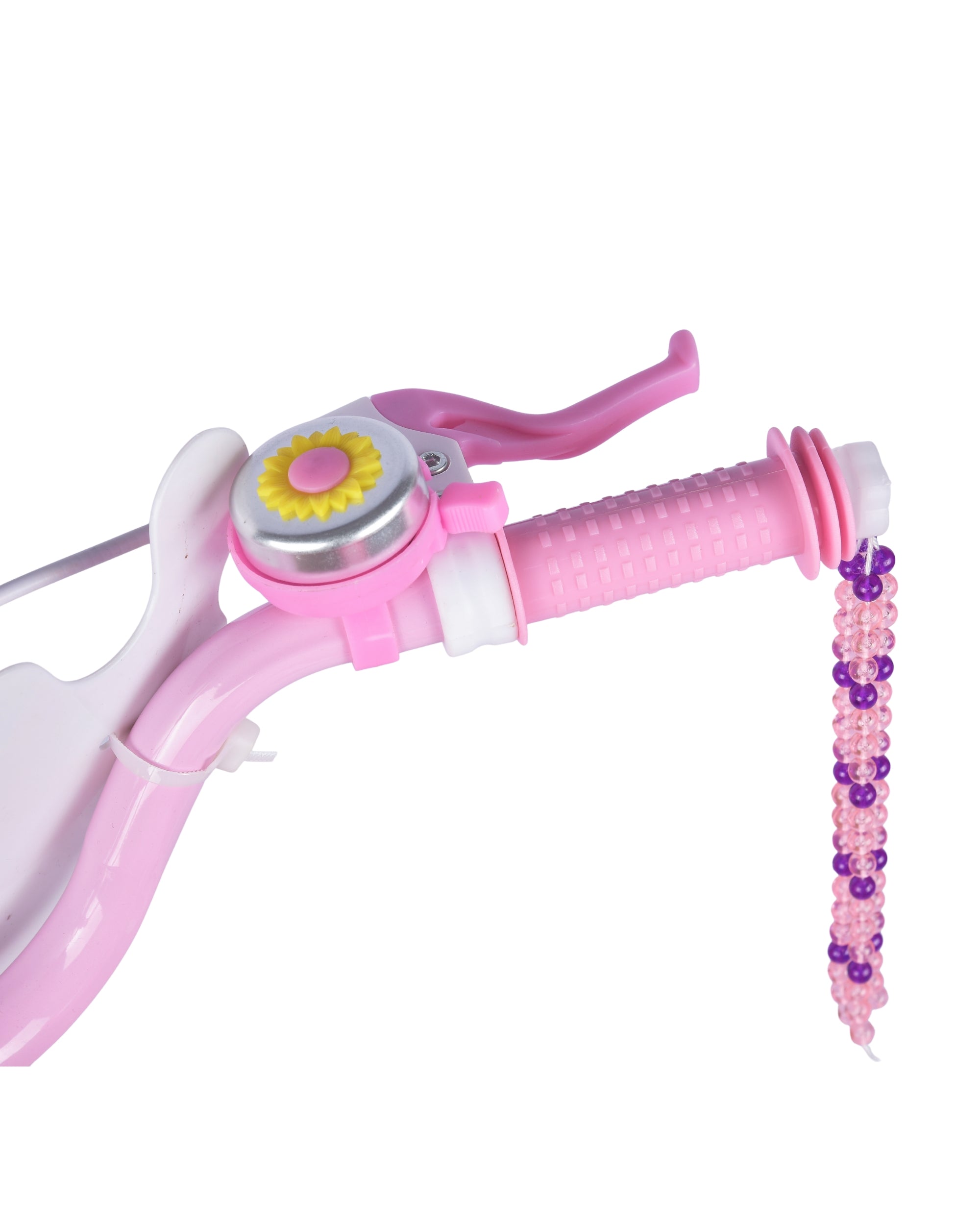 Premsons® Pink Kids Bicycle with Training Wheels – Girls’ Bike with Heart-Shaped Basket, Rear Doll Seat & Colorful Handlebar Streamers