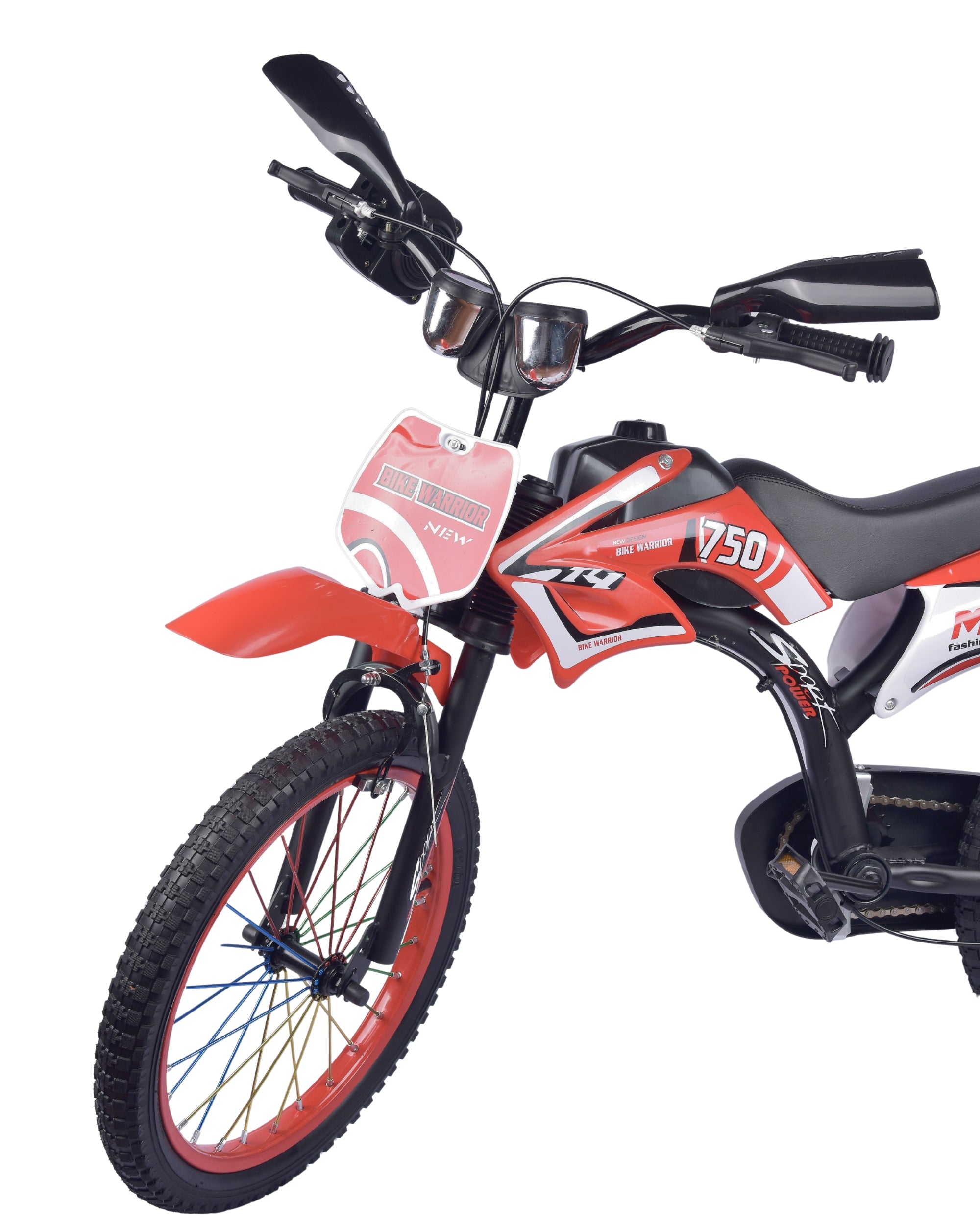 Premsons® Kids Cycle Motorcycle-Style with Training Wheels – Sturdy Frame Bicycle for Boys & Girls – Durable & Stylish Design for Outdoor Fun – Red
