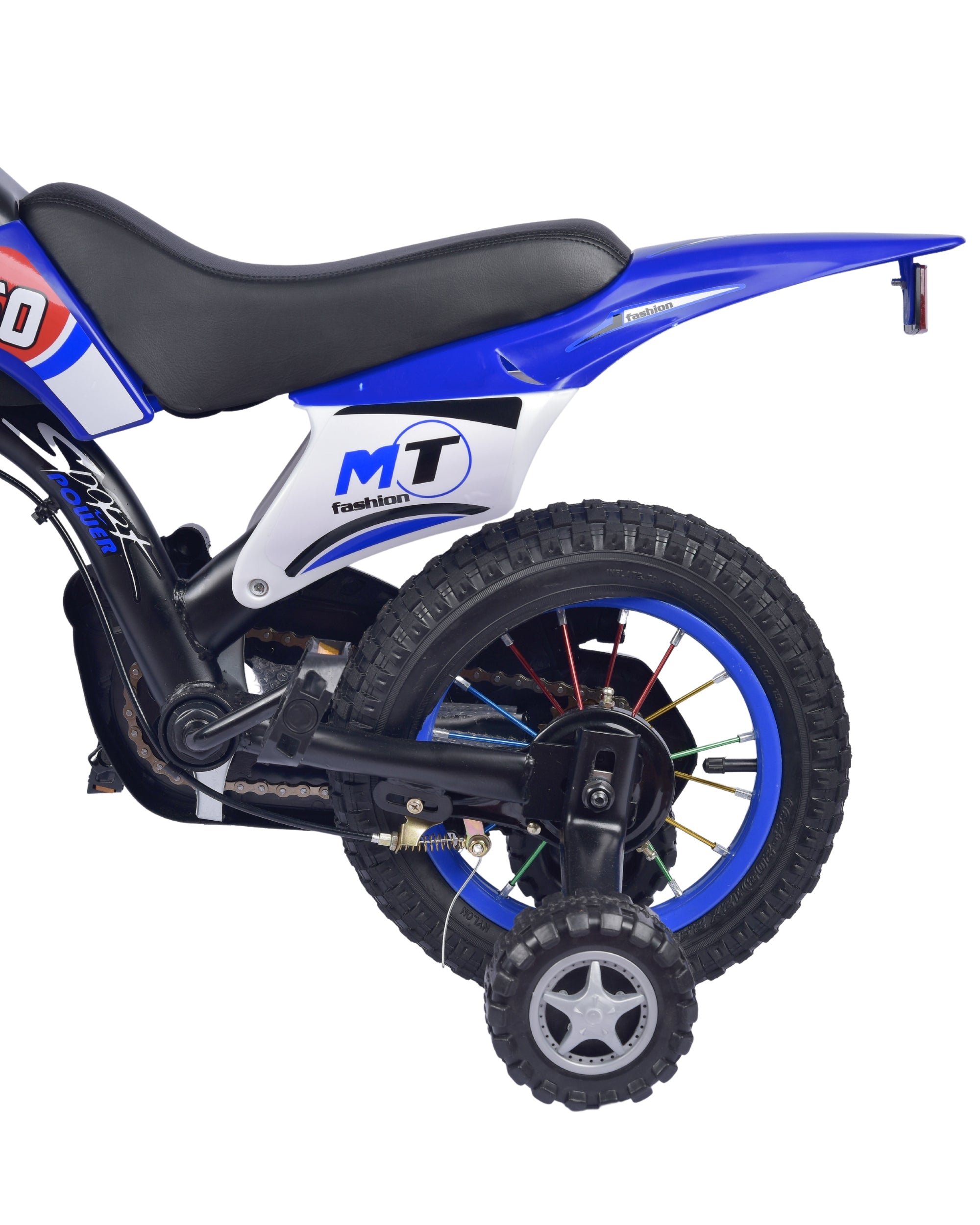 Premsons® Kids Cycle Motorcycle-Style with Training Wheels – Sturdy Frame Bicycle for Boys & Girls – Durable & Stylish Design for Outdoor Fun – Blue